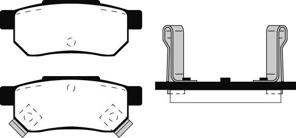 BENDIX 572136 - Комплект спирачно феродо, дискови спирачки vvparts.bg