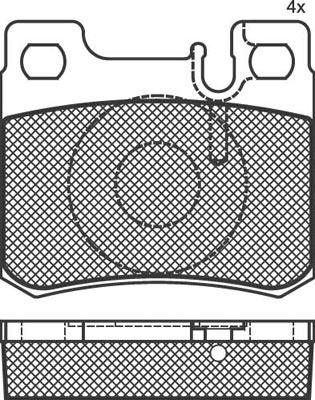 Technika 02023 - Комплект спирачно феродо, дискови спирачки vvparts.bg