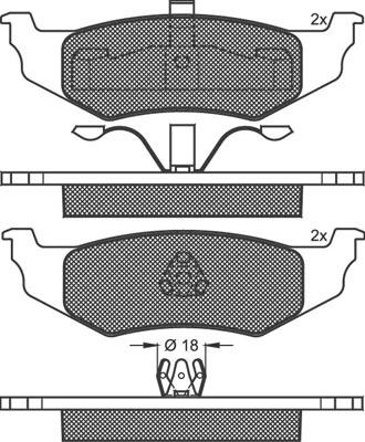 Technika 02153 - Комплект спирачно феродо, дискови спирачки vvparts.bg