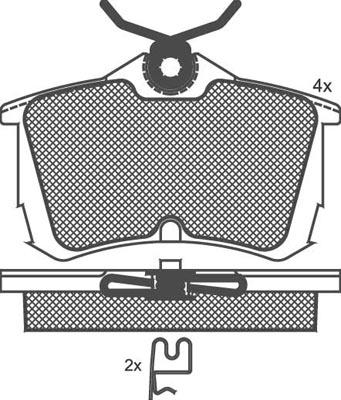 Technika 02132 - Комплект спирачно феродо, дискови спирачки vvparts.bg