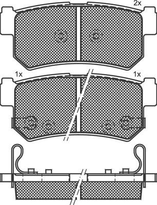 Technika 02171 - Комплект спирачно феродо, дискови спирачки vvparts.bg