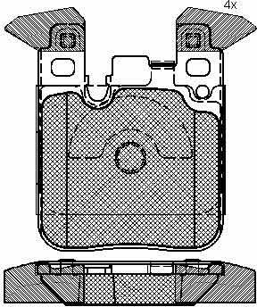 Technika 02290A - Комплект спирачно феродо, дискови спирачки vvparts.bg