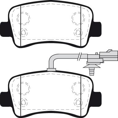 Technika 02284A - Комплект спирачно феродо, дискови спирачки vvparts.bg