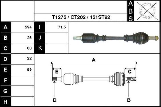 Technika 18151 - Полуоска vvparts.bg