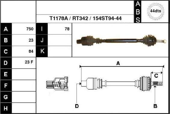 Technika 38154A - Полуоска vvparts.bg