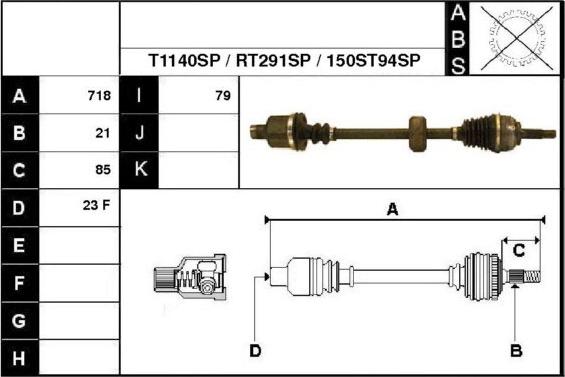 Technika 38150SP - Полуоска vvparts.bg