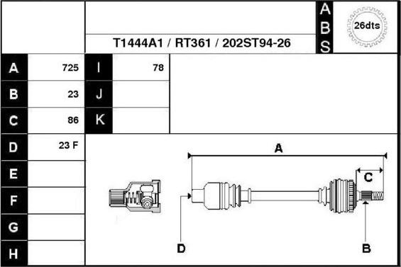 Technika 38202A1 - Полуоска vvparts.bg