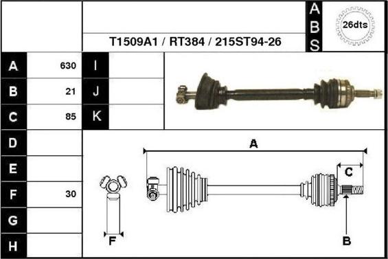 Technika 38215A1 - Полуоска vvparts.bg