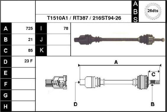 Technika 38216A1 - Полуоска vvparts.bg