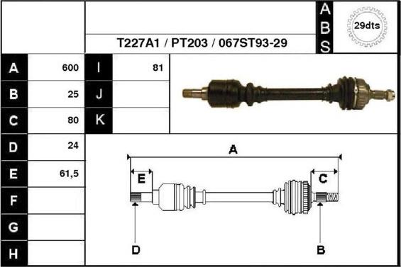 Technika 28067A1 - Полуоска vvparts.bg