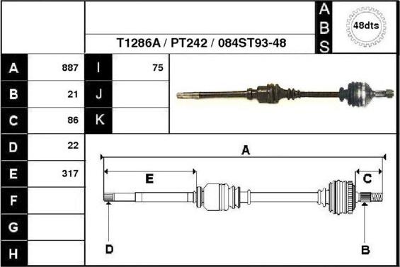 Technika 28084A - Полуоска vvparts.bg