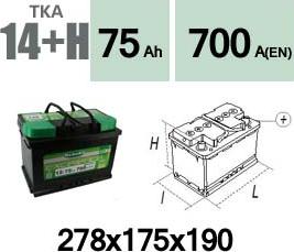 Technika TKA14+H - Стартов акумулатор vvparts.bg