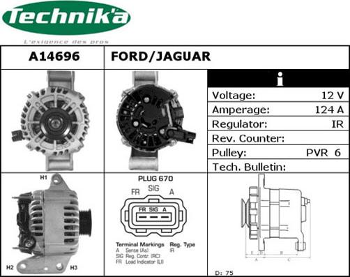 Technika A14696 - Генератор vvparts.bg