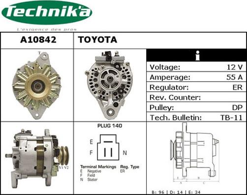 Technika A10842 - Генератор vvparts.bg