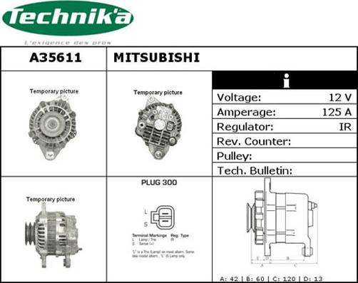 Technika A35611 - Генератор vvparts.bg