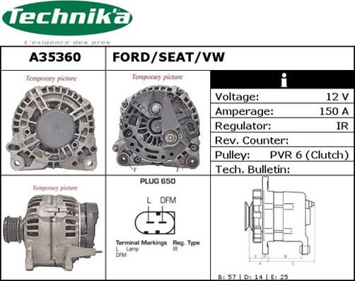 Technika A35360 - Генератор vvparts.bg