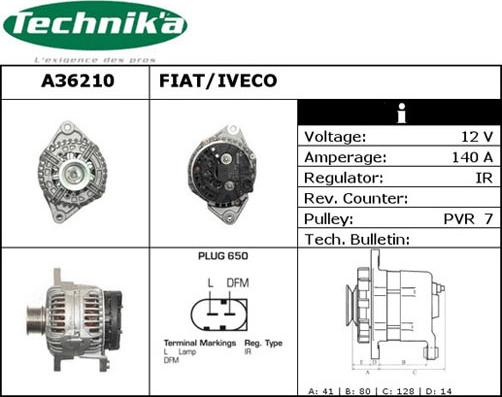 Technika A36210 - Генератор vvparts.bg