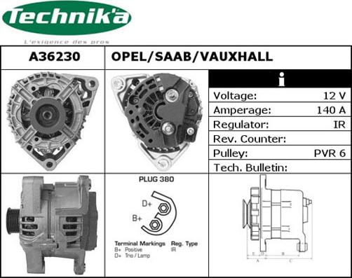 Technika A36230 - Генератор vvparts.bg