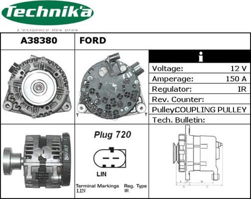 Technika A38380 - Генератор vvparts.bg