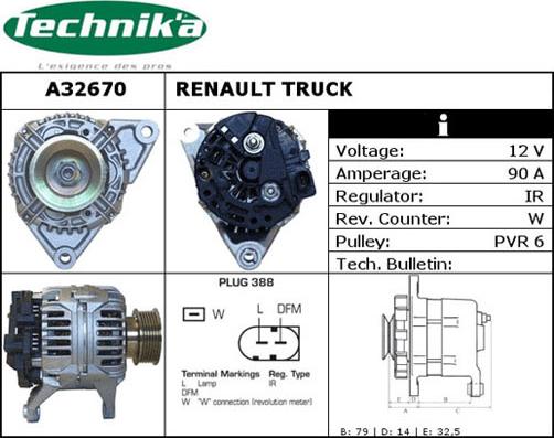 Technika A32670 - Генератор vvparts.bg