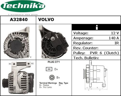 Technika A32840 - Генератор vvparts.bg