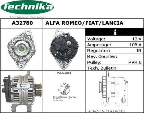 Technika A32780 - Генератор vvparts.bg