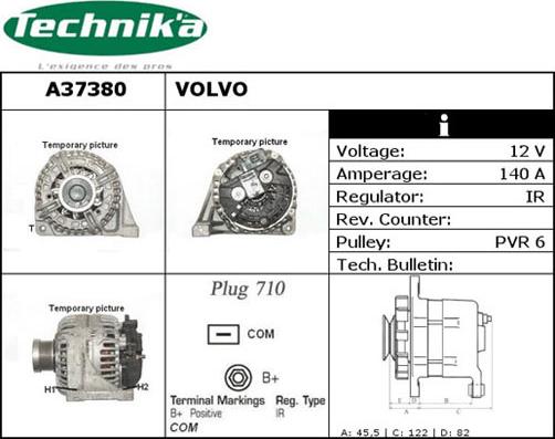 Technika A37380 - Генератор vvparts.bg