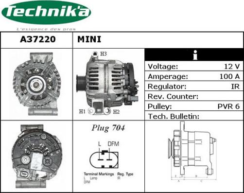 Technika A37220 - Генератор vvparts.bg