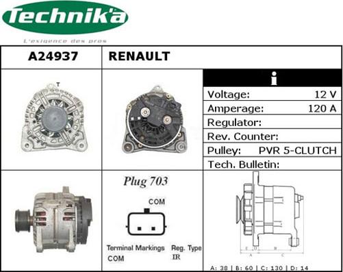 Technika A24937 - Генератор vvparts.bg