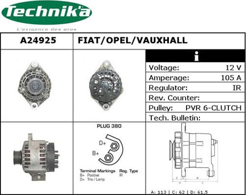 Technika A24925 - Генератор vvparts.bg