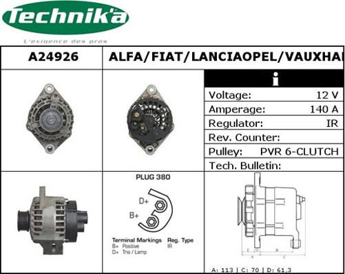 Technika A24926 - Генератор vvparts.bg