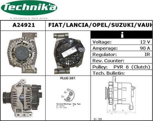 Technika A24921 - Генератор vvparts.bg