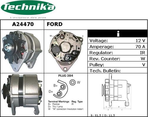 Technika A24470 - Генератор vvparts.bg