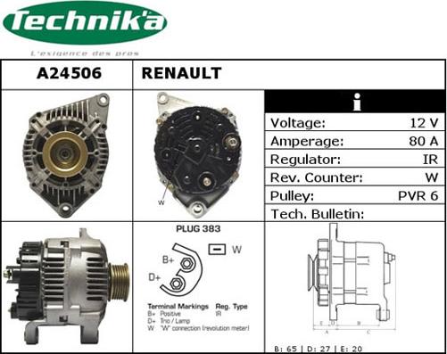 Technika A24506 - Генератор vvparts.bg