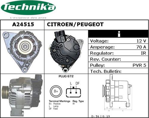 Technika A24515 - Генератор vvparts.bg