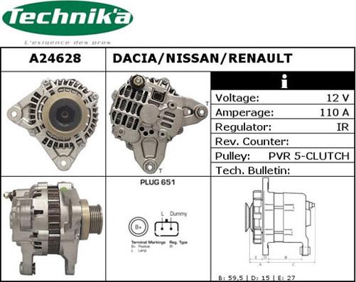 Technika A24628 - Генератор vvparts.bg