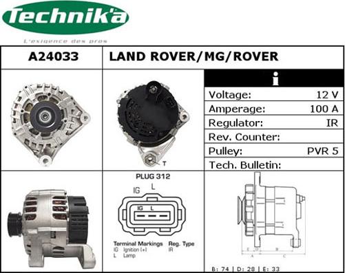 Technika A24033 - Генератор vvparts.bg