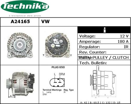 Technika A24165 - Генератор vvparts.bg