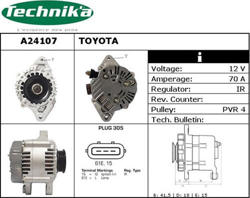 Technika A24107 - Генератор vvparts.bg