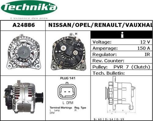 Technika A24886 - Генератор vvparts.bg