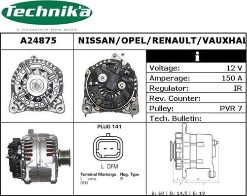 Technika A24875 - Генератор vvparts.bg