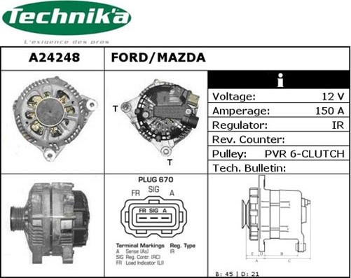 Technika A24248 - Генератор vvparts.bg