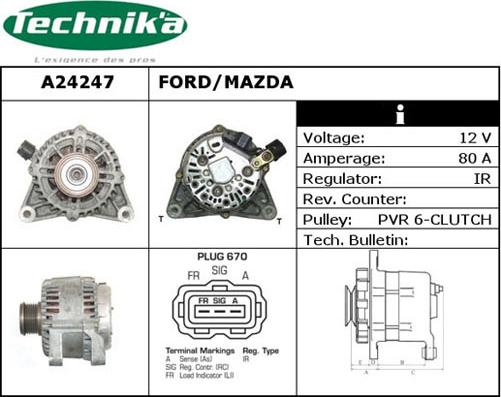 Technika A24247 - Генератор vvparts.bg