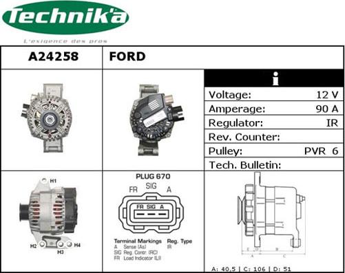 Technika A24258 - Генератор vvparts.bg