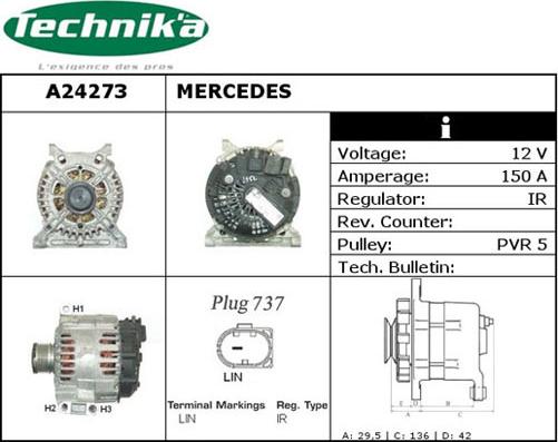 Technika A24273 - Генератор vvparts.bg