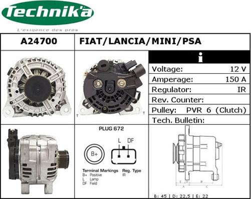 Technika A24700 - Генератор vvparts.bg