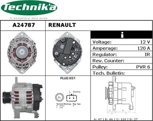 Technika A24787 - Генератор vvparts.bg