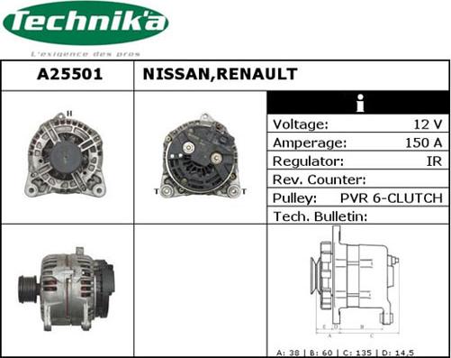 Technika A25501 - Генератор vvparts.bg