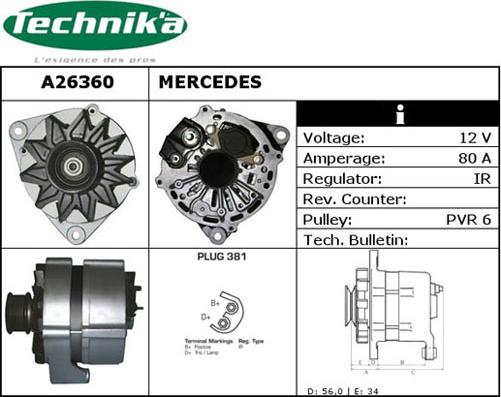 Technika A26360 - Генератор vvparts.bg