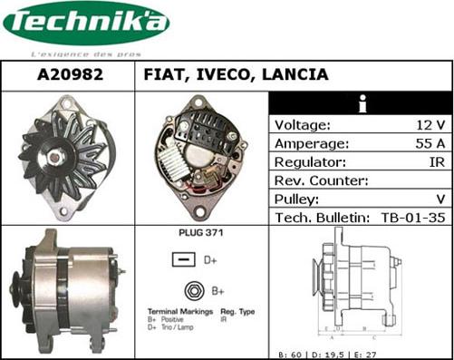 Technika A20982 - Генератор vvparts.bg